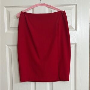 White House Black Market Vibrant Red Pencil Skirt